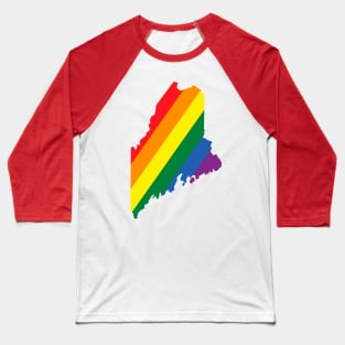 Maine state LGBT Pride Baseball T-Shirt